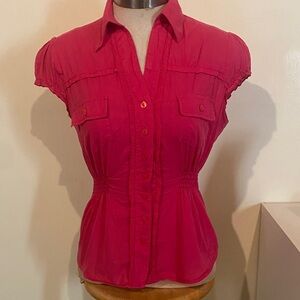 Women's Pink Button-Up Top